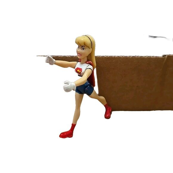 Vtg Super Hero Comic Book Infinite Heroes Figure 3-4" DC JLU Supergirl Pre-owned - Picture 2 of 3